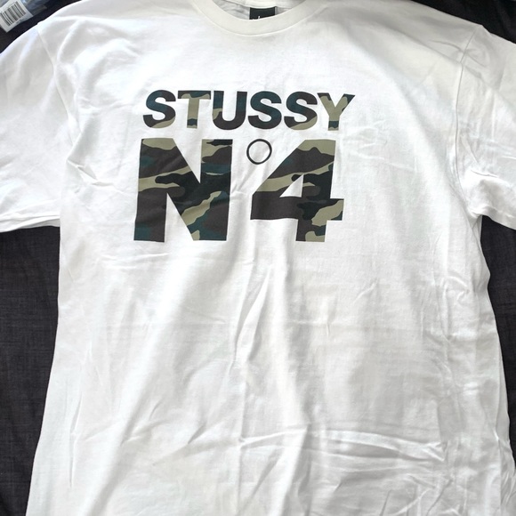 Vintage Stüssy N4 Monogram Limited Edition Tee Shirt Size XL Camo New Rare - Picture 1 of 3